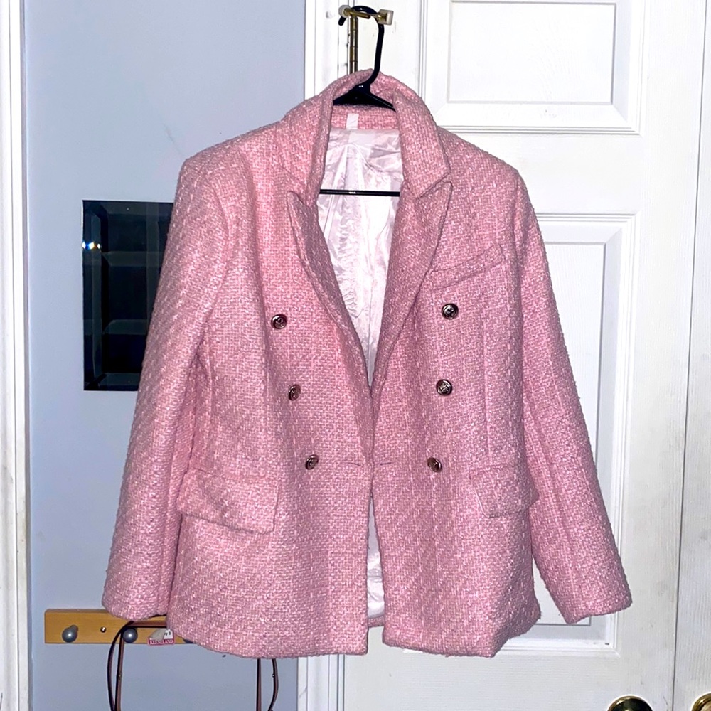 Pink tweed blazer (never worn)